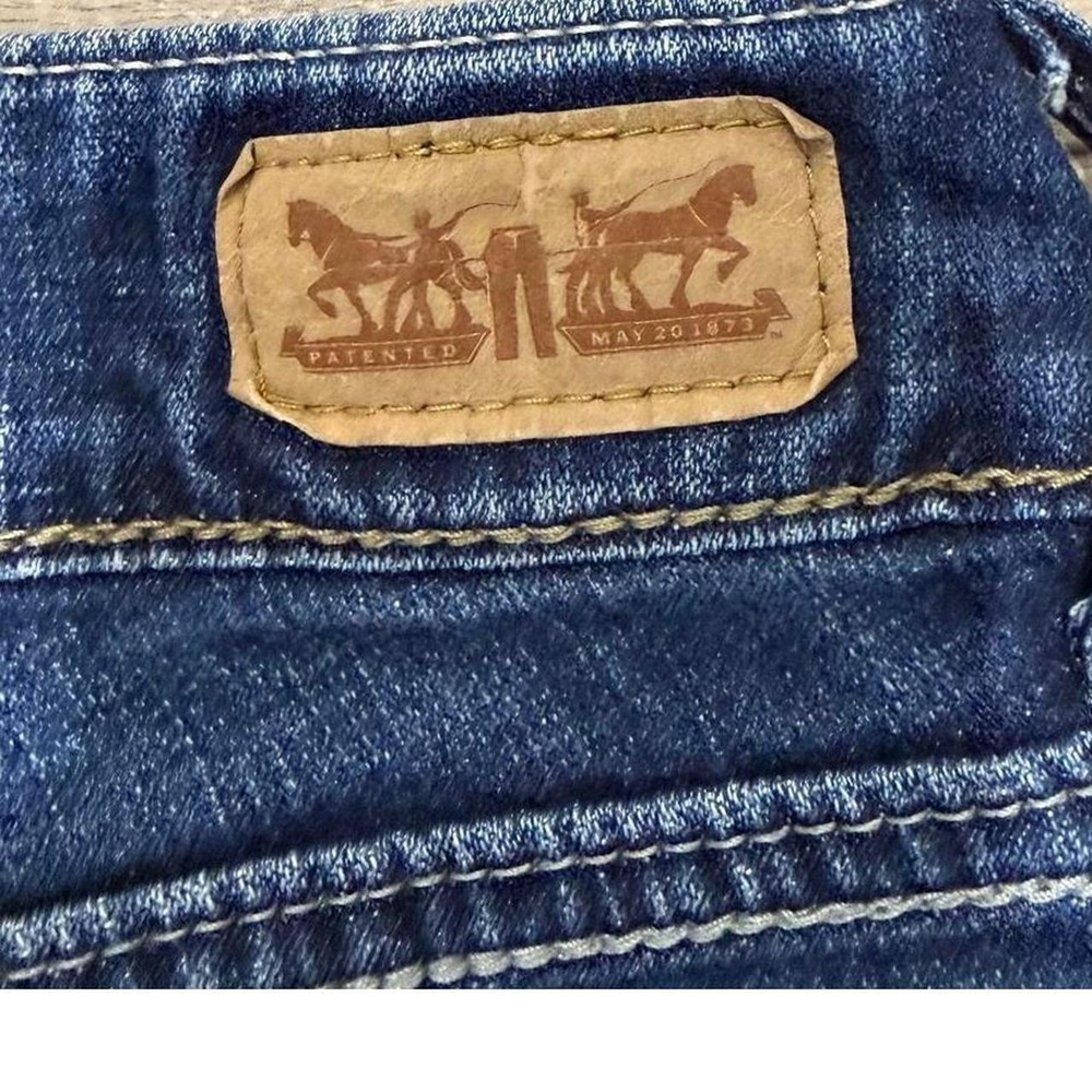Levis 528 Curvy Bootcut Jeans Womens 30x29 Medium Wash Mid Rise Double Button - Picture 8 of 8
